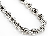 Platinum Over Bronze Soft Rope 24 Inch Chain