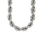 Platinum Over Bronze Soft Rope Link 20 Inch Chain