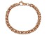 18k Rose Gold Over Bronze Flat Byzantine Link Bracelet 7.5 inch