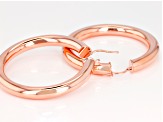 Moda Al Massimo® 18k Rose Gold Over Bronze 51mm X 6mm Polished Hoop Earrings