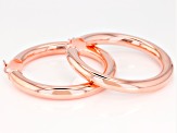 Moda Al Massimo® 18k Rose Gold Over Bronze 51mm X 6mm Polished Hoop Earrings