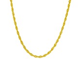 18k Yellow Gold Over Bronze Herringbone Cable Rope Link Chain Set Of 3