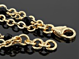 18k Yellow Gold Over Bronze Multi-Strand Station Necklace 22 inch