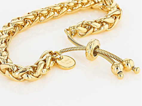 18k Yellow Gold Over Bronze Spiga Bolo Bracelet
