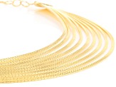 18k Yellow Gold Over Bronze Omega Necklace 18 inch