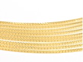 18k Yellow Gold Over Bronze Omega Necklace 18 inch