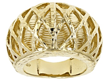 Picture of 18k Yellow Gold Over Bronze Domed Cut Ring