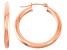 14k Rose Gold 3mm Thick 25mm Classic Hoop Earrings
