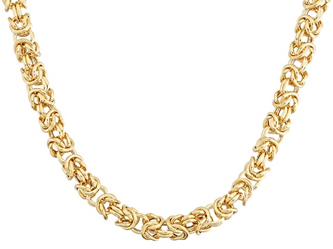 14k Yellow Gold Petite Byzantine Necklace
