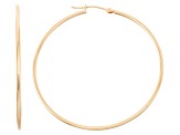 14k Yellow Gold 1.5mm Thick 45mm Hoop Earrings