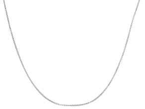 10k White Gold Adjustable Box Chain Necklace