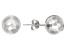 14k White Gold 8mm Hammered Ball Earrings