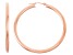 14k Rose Gold 3mm Thick 40mm Classic Hoop Earrings