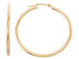 14k Yellow Gold 2mm Thick 35mm Classic Hoop Earrings