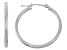 14k White Gold 2mm Thick 25mm Classic Hoop Earrings
