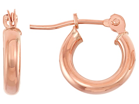 10mm rose gold hoop earrings