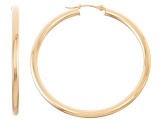 14k Yellow Gold 3mm Thick 40mm Classic Hoop Earrings