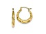 10k Yellow Gold Polished & Diamond-Cut Hoop Earrings