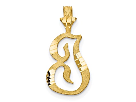 10k Yellow Gold initial I Charm