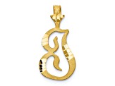 10k Yellow Gold initial I Charm