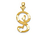 10k Yellow Gold initial S Charm