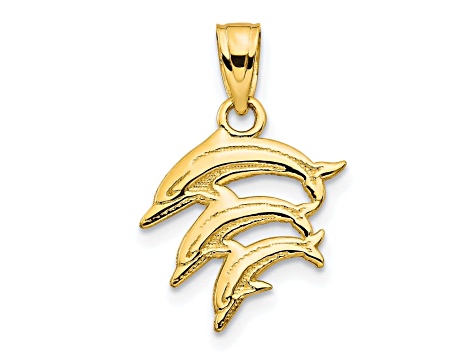 10k Yellow Gold Dolphin Charm