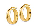 10k Yellow Gold 19mm x 4.6mm Polished Hinged Hoop Earrings