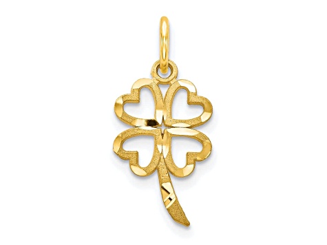 10k Yellow Gold Four-Leaf Clover Charm