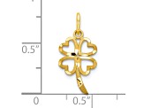 10k Yellow Gold Four-Leaf Clover Charm