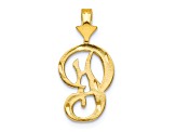 10k Yellow Gold initial P Charm