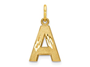 10k Yellow Gold initial A Charm