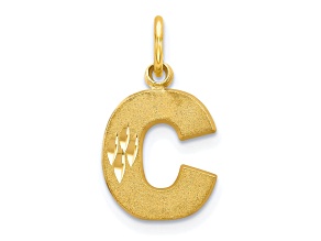10k Yellow Gold initial C Charm