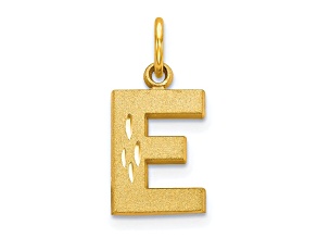 10k Yellow Gold initial E Charm