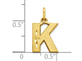 10k Yellow Gold initial K Charm