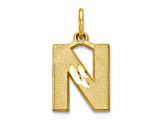 10k Yellow Gold initial N Charm
