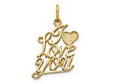 10k Yellow Gold I Love You Charm