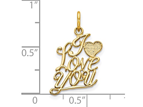 10k Yellow Gold I Love You Charm