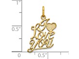 10k Yellow Gold I Love You Charm