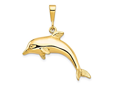 10k Yellow Gold Dolphin Charm