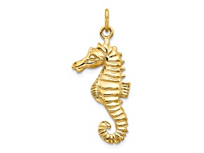 10k Yellow Gold Sea Horse Charm