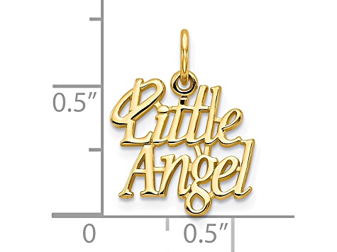 10k Yellow Gold Little Angel With Halo Charm