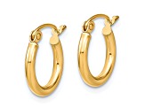 10k Yellow Gold Polished Hinged Hoop Earrings