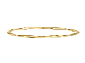 10k Yellow Gold Slip-On Bangle Bracelet 7 inches