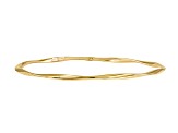 10k Yellow Gold Slip-On Bangle Bracelet 7 inches