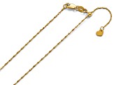 10k Yellow Gold 1mm Adjustable Singapore Chain 22 inches