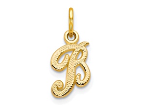 10k Yellow Gold initial B Charm