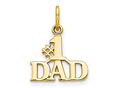 10k Yellow Gold #1 Dad Charm - BGV687 | JTV.com