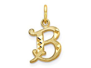 10k Yellow Gold initial B Charm