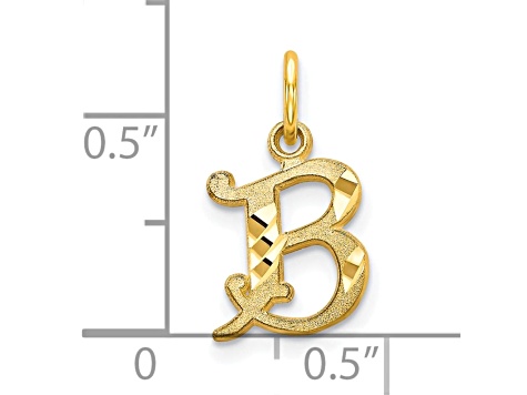 10kt real gold initial deals B pendant