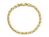 10k Yellow Gold Heart Bracelet